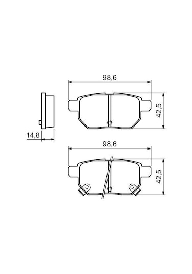 Toyota Uyumlu Urban Cruiser 1.3 2009-2014 Bosch Arka Balata