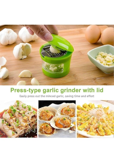 Manuel Sarımsak Dilimleyici, Sarımsak Kesici Rende Mini Taşınabil Çok Renkli