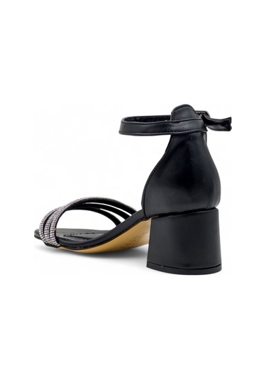 Berk Taşlı Alçak Topuklu Abiye Cilt Siyah