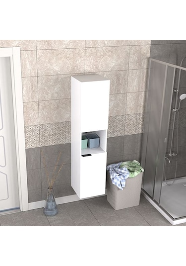 Biani Fix Arya Ve Loft Uyumlu Boy Dolabı Renk Mat Beyaz Çok Renkli