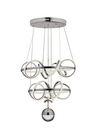 Kuzey Çift Katlı Krom Kumandalı Ve Dimerli Beyaz, Sarı, Gün Işığı Ledli Avize Sb-ld-450 Krom