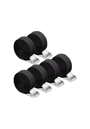 Lemestar 6 Adet Sağlam Kriko Bağlama Kayışı - 2.5m Uzunluk, 150kg Taşıma Kapasiteli, Çatı Raftı Ve Yük Sabitleme İçin