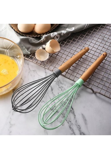 Gri Yumurta Mikseri Isıya Dayanıklı Karışım Manuel Kullanışlı Rahat Sap Çırpma Mutfak Aracı Gri