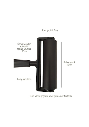 Kauçuk Silindir Baskı Rulosu Siyah 10cm, Baskı Silindiri, Kauçuk Rulo, Baskı, Duvar Kağıdı