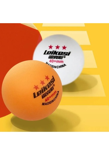 Ranyeek Beyaz 40+mm Üç Yıldızlı Tenis Topları - Okul, Turnuva Ve Antrenman İçin Dayanıklı 60 Adet/şişe