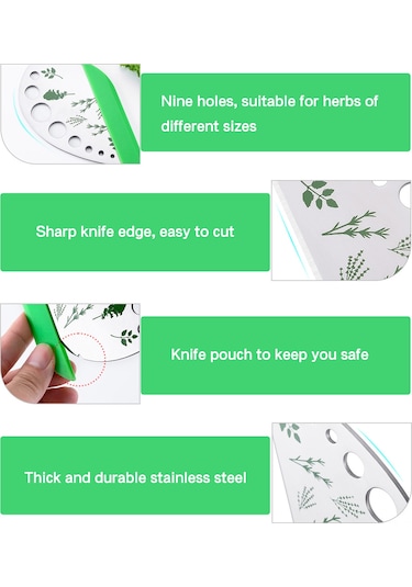 Moveevo "9 Delikli Paslanmaz Çelik Ot Kesici Ve Doğrayıcı - Mutfak Yardımcısı" Diğer