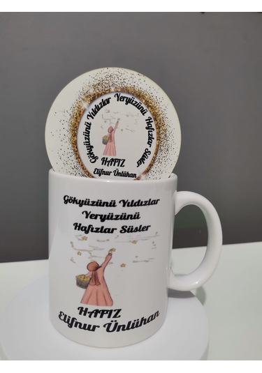 Kişiye Özel Hafız Kupa Bardak Ve Altlığı