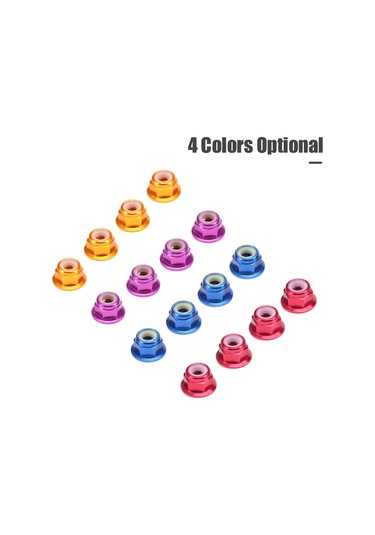 Xindoker 伟力104001 Uygun Alüminyum Somun, Mor Renk, 4 Adet Paket