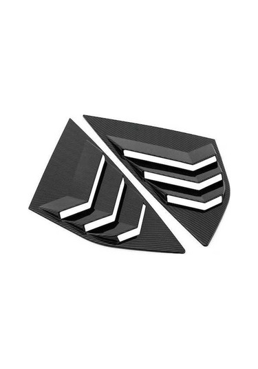 Novahub Arka Cam Jaluzi Ford Focus St Rs Mk3 Hatchback Karbon Fiber Stili, Abs Plastik, Siyah, Yan Havalandırma Perdesi