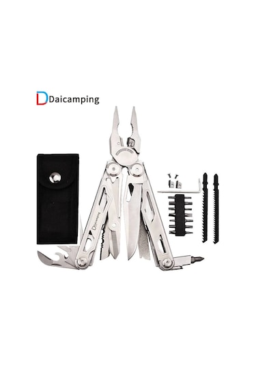 Daicamping Dl30 Multitools Diy Çok Aracı Çok Aracı Katlanır Bıçak Makas Kesici 30-parts Polonya