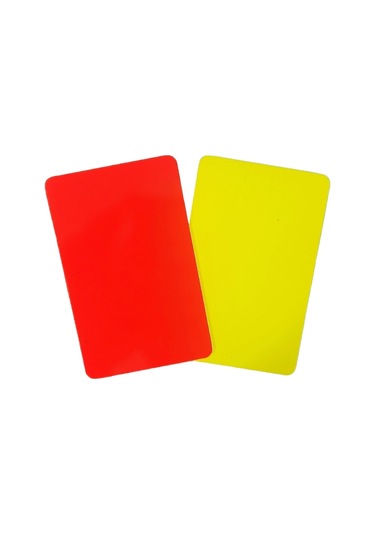 Sarı Kırmızı Kart 11 X 7 Cm , Parlak Çok Renkli