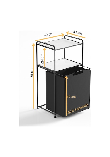 2 Katlı Çamaşır Sepeti Kirli Sepeti Beyaz Raflı Banyo Dolabı Banyo Düzenleyici Organizer Mat Siyah Mg100 Siyah 2 Katlı Çamaşır Sepeti Kirli Sepeti Beyaz Raflı Banyo Dolabı Banyo Düzenleyici Organizer Mat Siyah Mg100 Siyah
