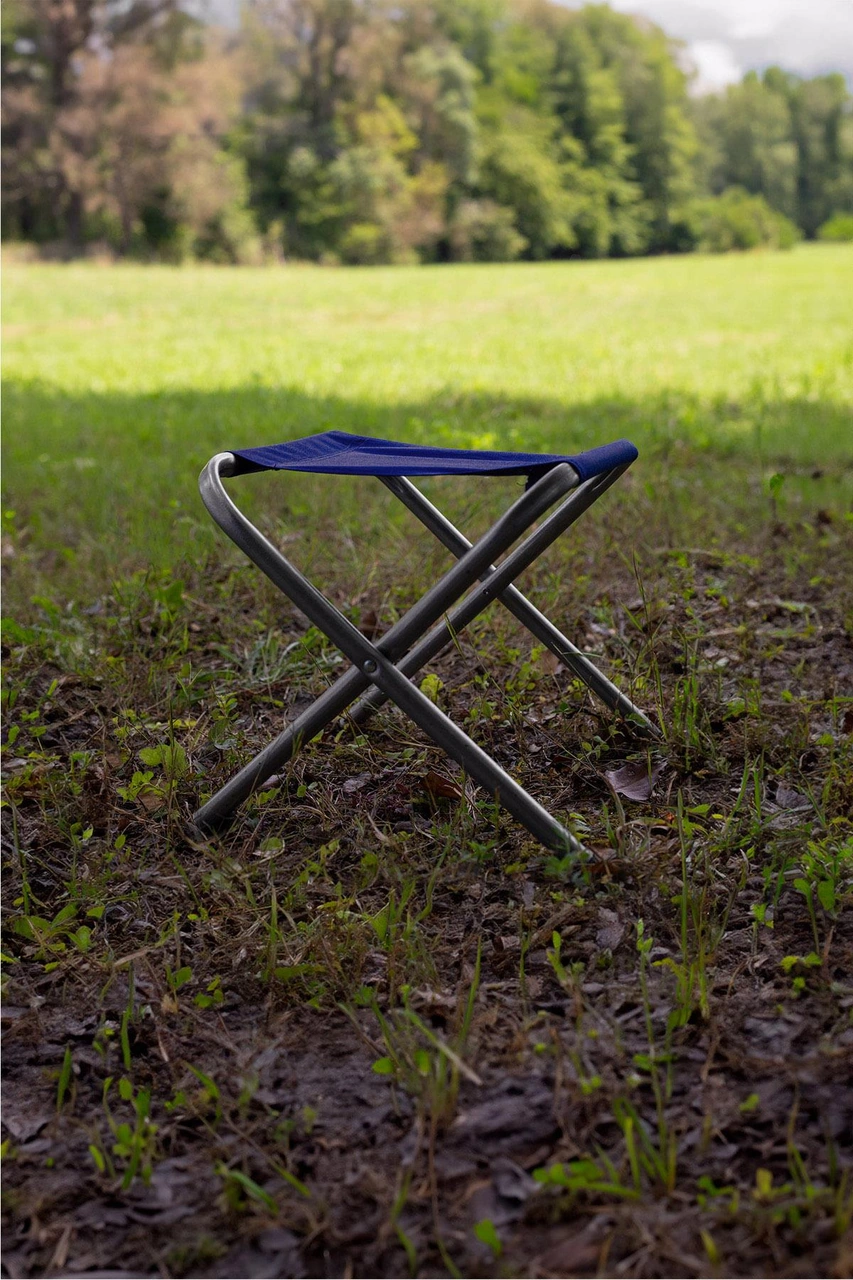 Exent 4 Adet Lacivert Tabure Katlanır Balıkçı Taburesi, Kamp Taburesi, Piknik Taburesi, Kamp Sandalyesi Black