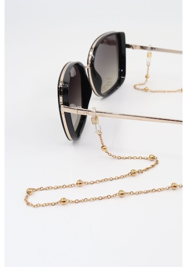 Çelik Gold Renk. Gözlük Zinciri. Özel Tasarım Steel. Gözlük İpi. Gözlük Askısı. Unisex Gold