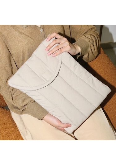 15.6-16 İnç Düz Pamuk Nakış İç Çanta Hafif Uzay Pamuk Koruyucu Kılıf Gri Beyaz Siya