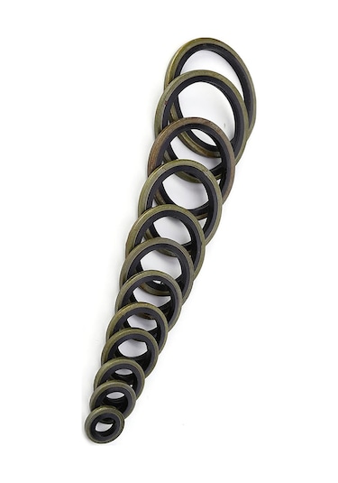 Yifomall "12 Farklı Boyutta Yüksek Basınç Dayanımlı Metal-kauçuk Conta Seti 240 Adet "