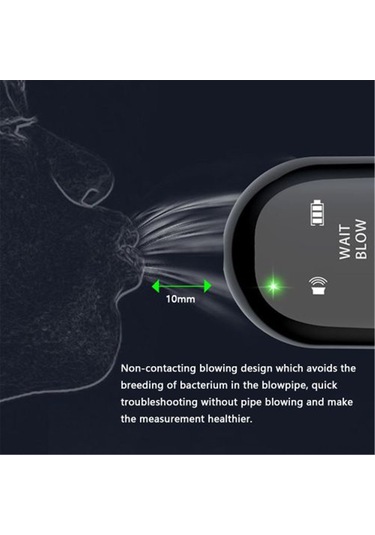 Taşınabilir Alkol Dedektörü Tft Ekran Yüksek Hassasiyetli Temassız Nefes Üfleme Test Cihazı Hızlı Tepki