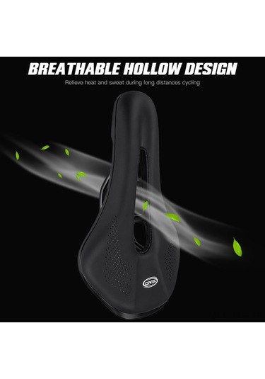 Artfulabode Yumuşak, Yastıklı Tasarım, Su Siyah Sele Nefes Koltuğu Geçirmez Evrensel Boş Bisiklet Alabilir Td Siyah