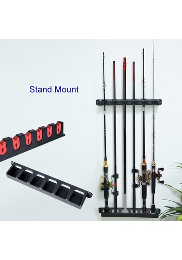 Tongxida 6 Delikli Eva Olta Kamışı Depolama Ekran Rafı, Renk: Dikey Gri Diğer