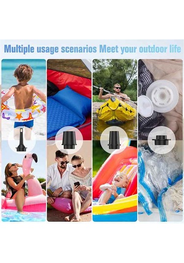 Elektrikli Hava Pompası Kablosuz Hava Kompresörü Şişirme/söndürme Pompaları Siyah