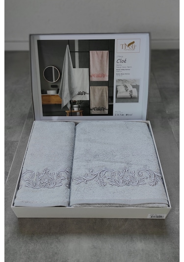 Bambu Yumuşak & Su Emici Havlu Seti, Tivoli Cloé Banyo Havlusu Gri
