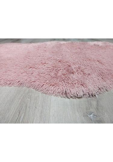 Beyazhalı Tavşan Tüyü Pudra 2Kafa Post Halı 80 x 140 Cm