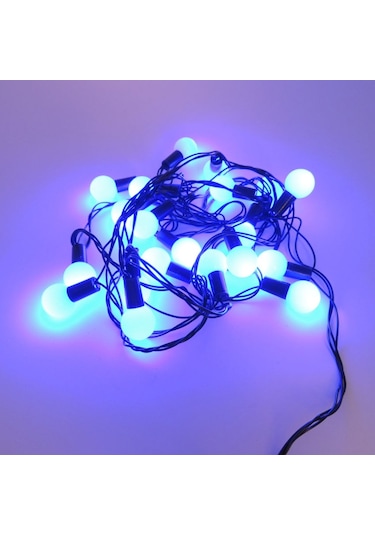 Misket Yılbaşı Ağaç Bahçe Ip Süs Aydınlatma 20 Led Işık 3M 3 Renk
