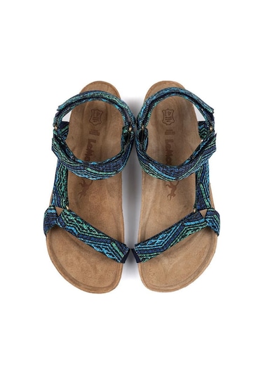 Lemoor's Msan502 Tengri Navy Blue/green Erkek Sandalet Mavi - Yeşil