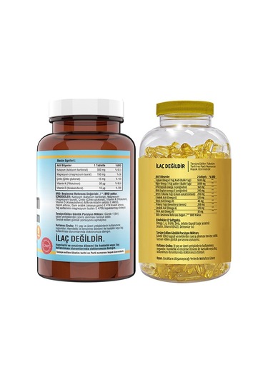 Ncs Kalsiyum Magnezyum Zinc D&K 120 Tablet & Flx Omega 3-6-9 Tab