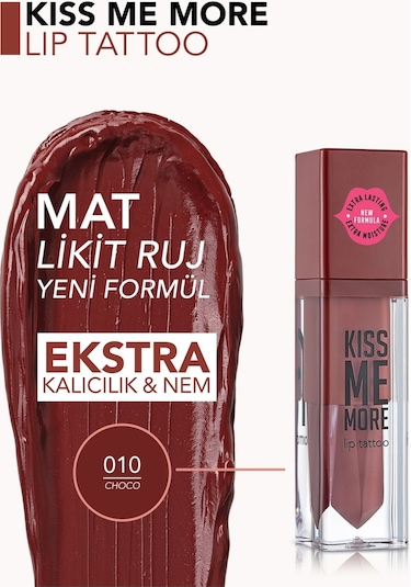 Flormar Uzun Süre Kalıcı Mat Ruj - Kiss Me More-010 Choco-8682536040815