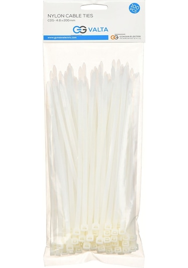 Günsan Beyaz 100'lü Kablo Bağı (15cm x 3.5mm)