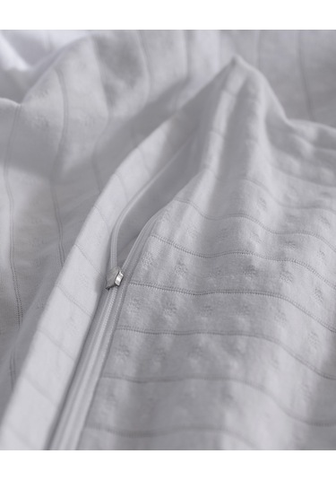 Madame Coco Marlene Tek Kişilik %100 Pamuk Penye Lastikli Nevresim Takımı - Beyaz 8684427198902 Beyaz