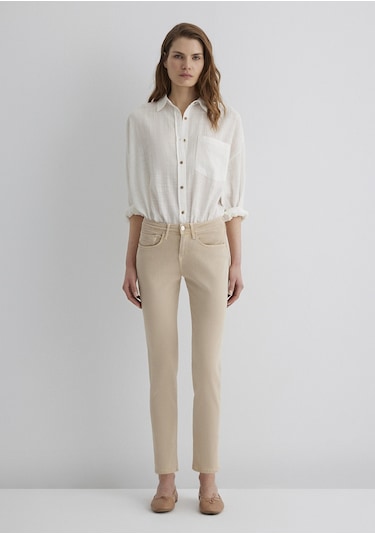 Mavi - Ada Mavi Premium Krem Gabardin Pantolon 1020586447 Bej