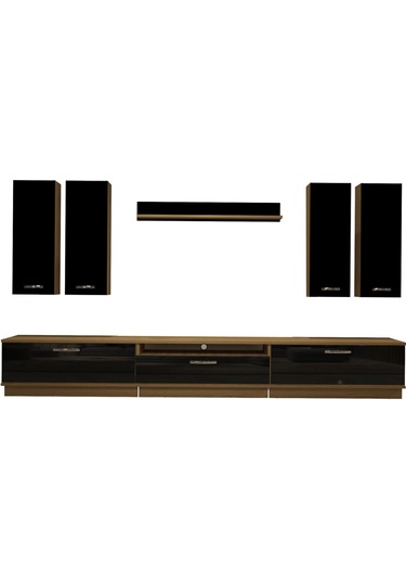 Decoraktiv Trendstyle 8d Mdf Tv Ünitesi Tv Sehpası Pera - Siyah