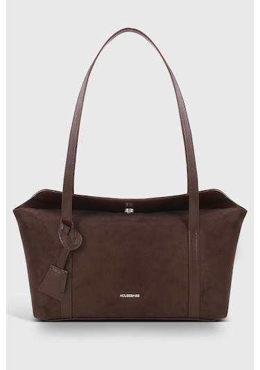 Süet Kahverengi Bowling Omuz Çantası 270 Süet Koyu Kahverengi