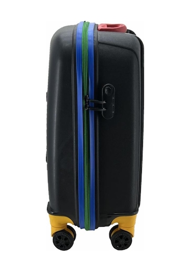 Cap Polo's Polipropilen Küçük Boy Valiz Siyah Bej