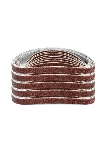 Lemestar 10 Adet 330x10mm Alüminyum Oksit Zımpara Kayışı - 240 Kum - Taşlama Ve Parlatma İçin