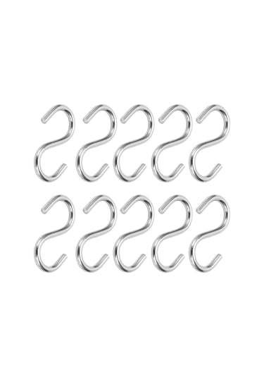 Hombey 10 Adet 304 Paslanmaz Çelik M4 S Kanca - Dayanıklı, Pas Koruyucu, 12kg Yük Kapasitesi