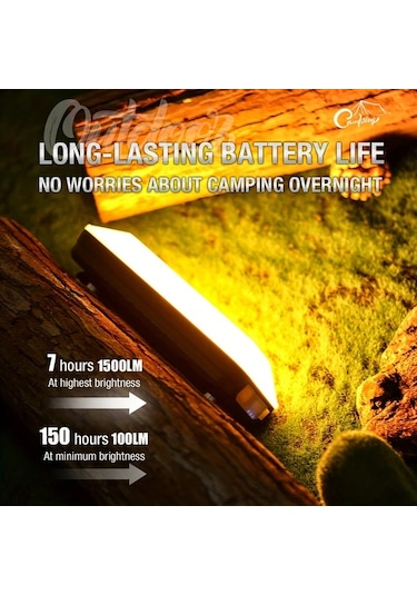 Xuweiwei Rhe Haki 10000mah Taşınabilir Şarjlı Kamp Işığı Usb Hızlı Şarj Su Geçirmez 6 Modlu Çadır Işığı Kanca Manyetik Taban Dış Mekan Araba Tamiri Yürüyüş Rhe Haki