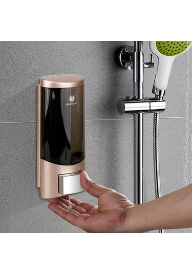 Ulzyvf Duvar Tipi Manuel Sıvı Sabunluk - 500ml Şampuan & Duş Jeli Dispanseri Şampanya Altın Renk Şampanya Altın
