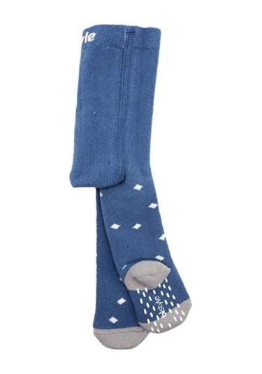 Bistyle Tekli Puanlı Kaymaz Havlu Külotlu Çorap 50502 İndigo