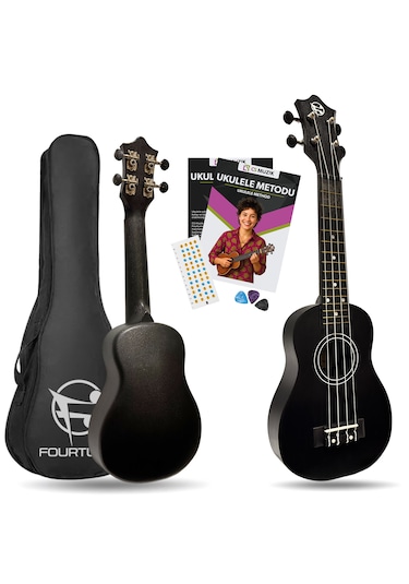 Fourtune Loki Sp-21bk Soprano Siyah Ukulele Seti Başlangıç Seviye Siyah