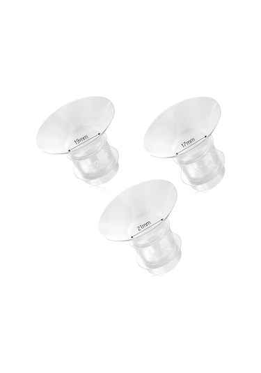 Xiyyadms 3'lü Set Silikon Göğüs Pompası Flanş Adaptörü - 17mm, 19mm, 21mm Boyutlarında