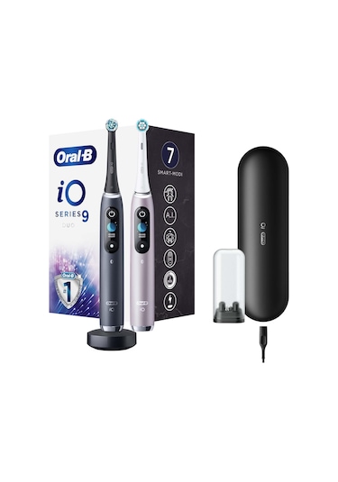 Oral-B iO9 Şarjlı Diş Fırçası Seti 2'li Siyah - Pembe