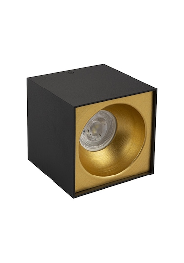 Spot Lamba Led 7W Kare Siyah-Gold Duvar Aydınlatma Armatür