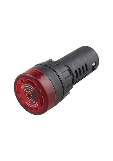 Kırmızı Led Işıklı Buzzer - 220v Ac