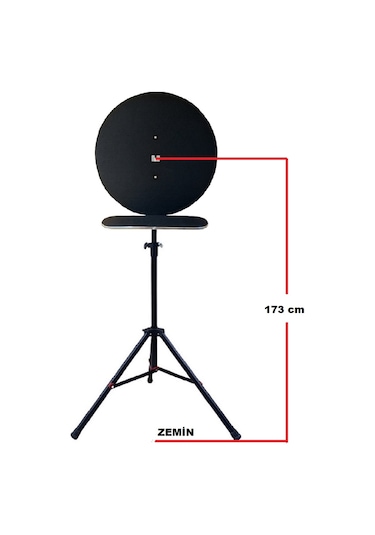 Dartsan Raf Düzenekli Tripod Ayaklı Dart Arkalık Stand Seti Siyah Renk
