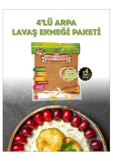 Asrın Tandırı Arpa Ekmeği 4 x 350 G