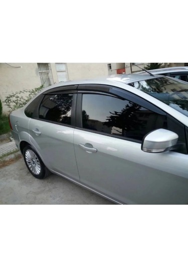 Ford Focus 2 Cam Rüzgarlığı - Parlak Siyah 4 Lü Takım Ön-arka