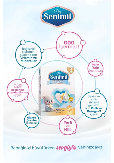 Senımıl 3 Bebek Devam Sütü 250 G 12 Adet